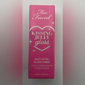 NIB Too Faced  Kissing Jelly Non-Sticky Lip Oil Gloss In Cherry 🍒 Pie